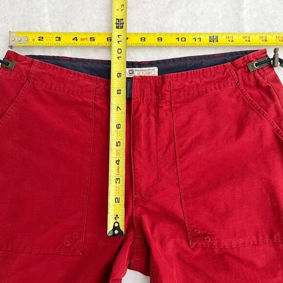 American Eagle VTG Y2K Flight Pant Paratrooper Cargo Cinch Waist 30" Tag Size 4 - Picture 10 of 16